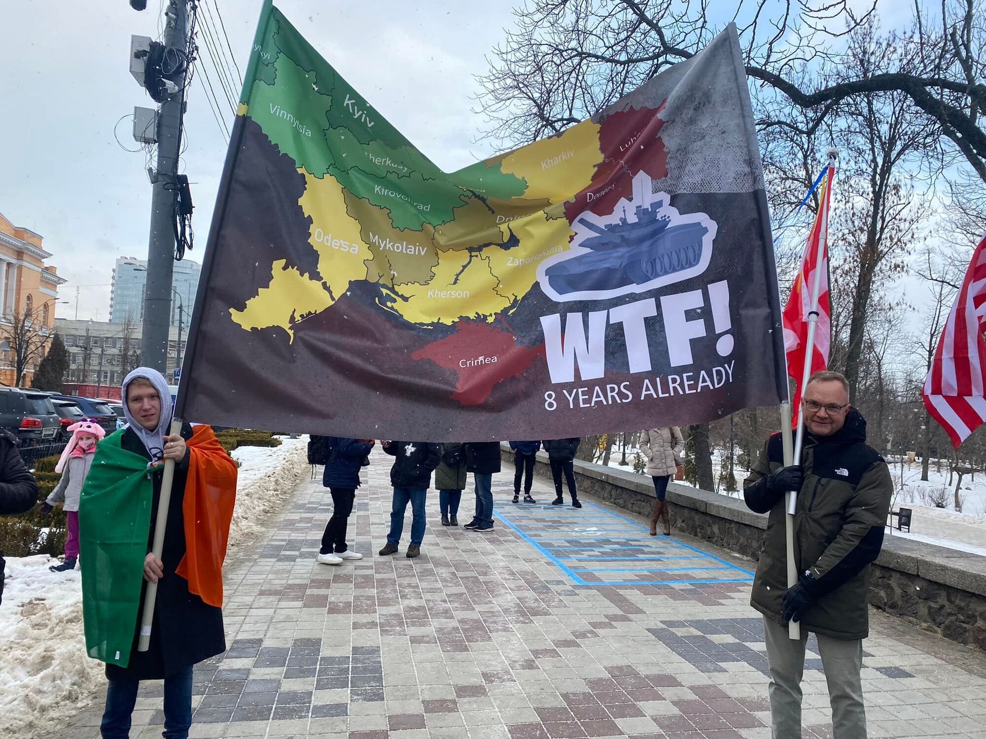 Иностранцы прошли маршем по Киеву.