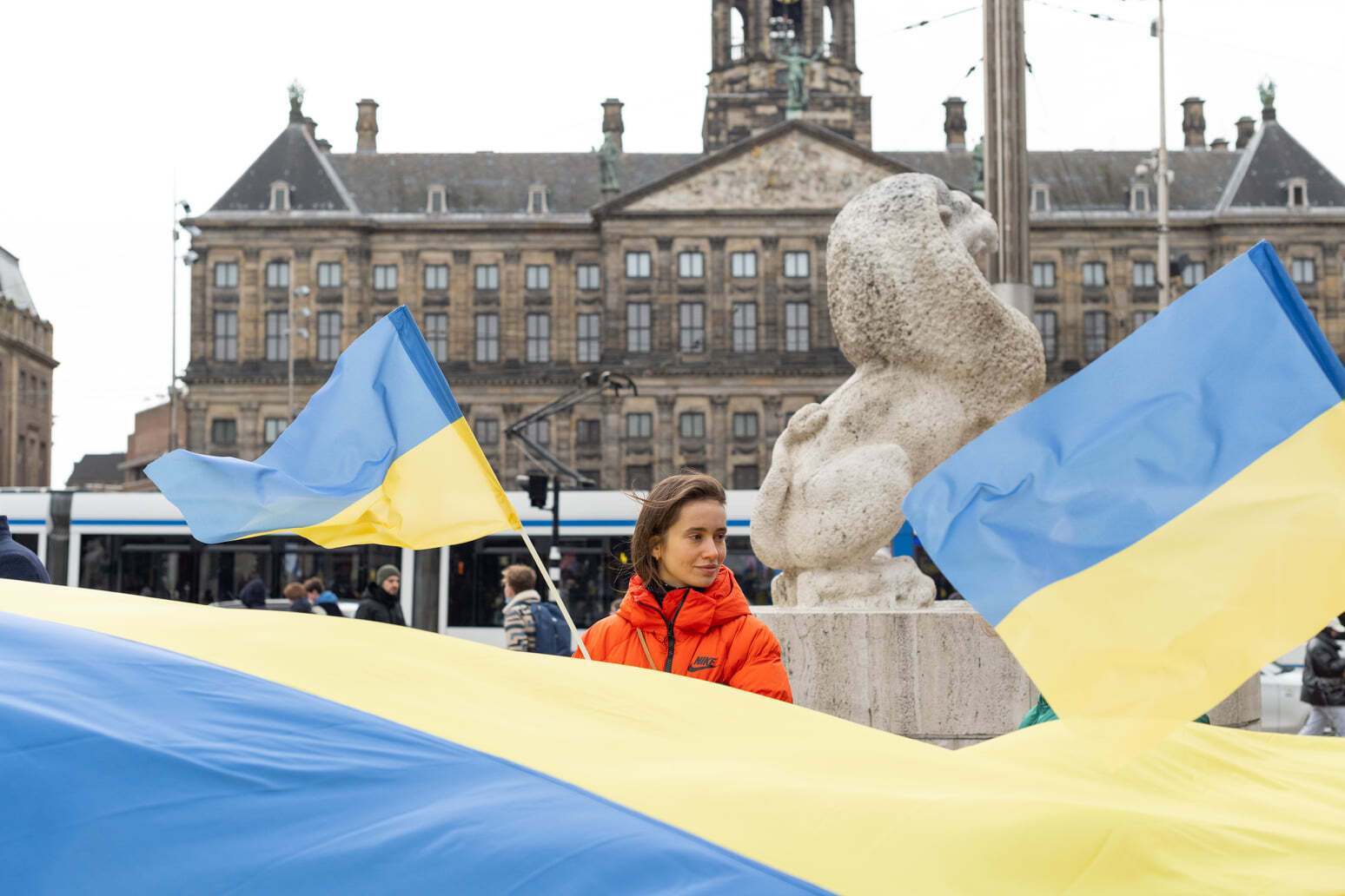 Акция в поддержку Украины в Амстердаме.