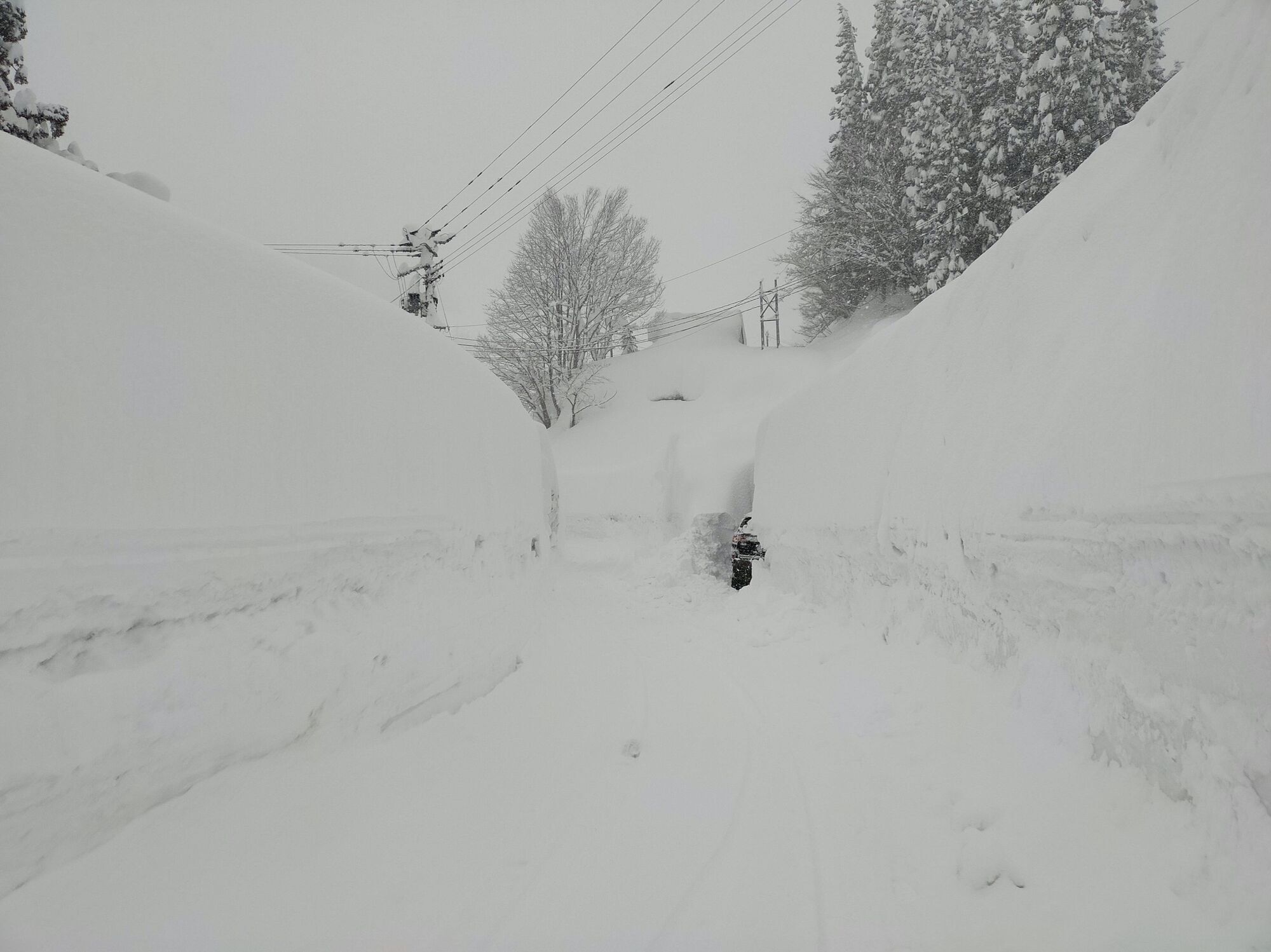 Последствия снегопадов в Японии.