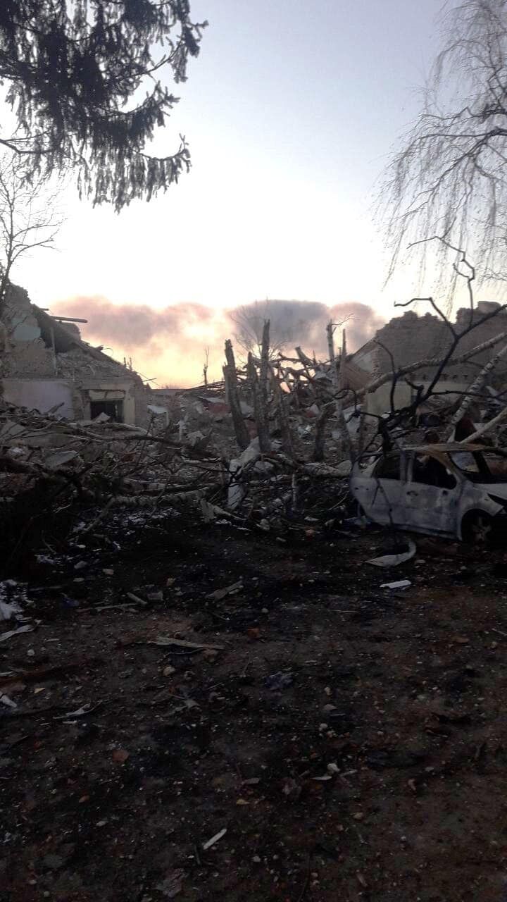 У поліції показали наслідки авіаударів окупантів по селу Бишів на Київщині. Фото