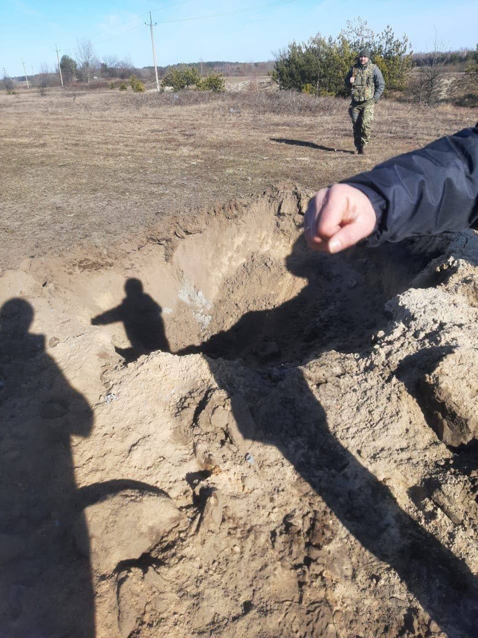 Части бомбы упали на украинской территории возле границы с Беларусью