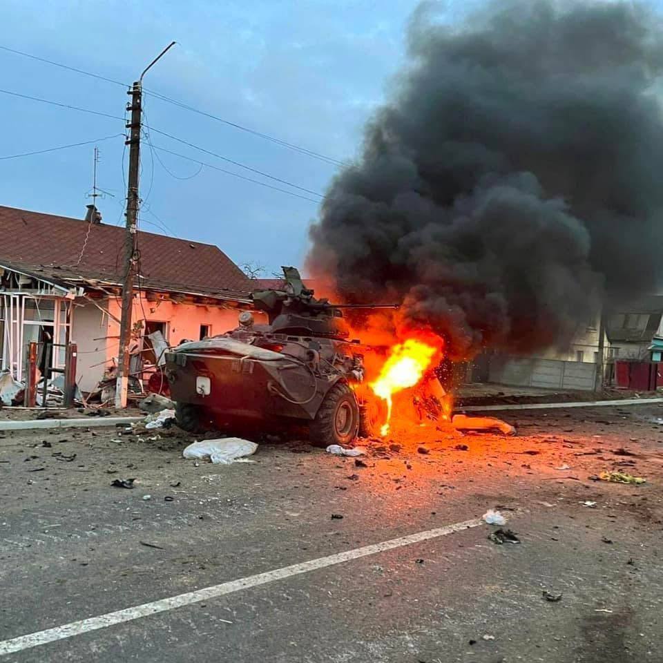 В Киевской области бойцы терробороны уничтожили технику оккупантов. Фото