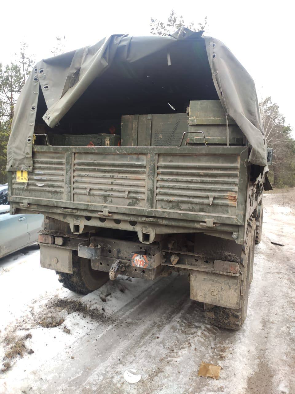 Захваченный грузовик оккупантов РФ