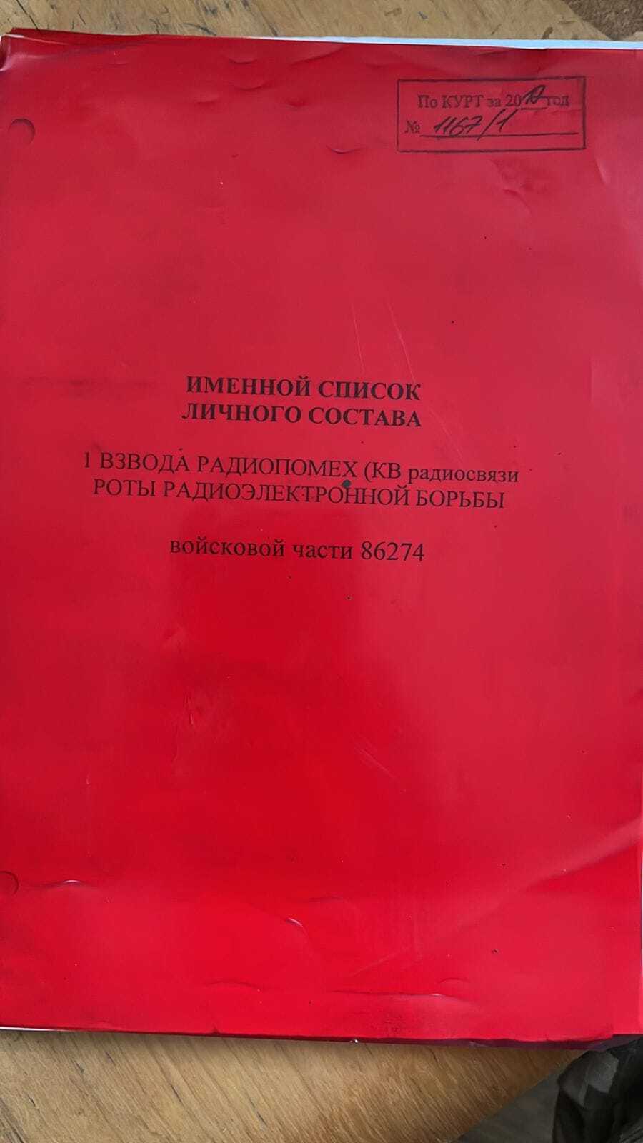 Поіменний список російських військових