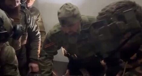 Кадры из видео, которое опубликовал Кадыров, утверждая, что его сняли в Гостомеле