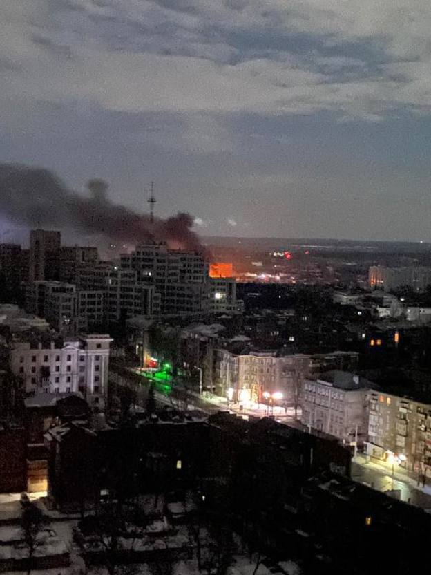 В Харькове ночью были взрывы и пожары