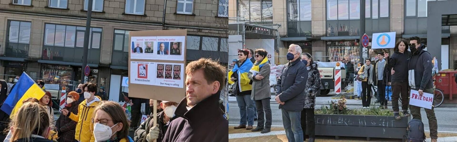 У Гамбурзі на акцію на підтримку України вийшли декілька тисяч людей.