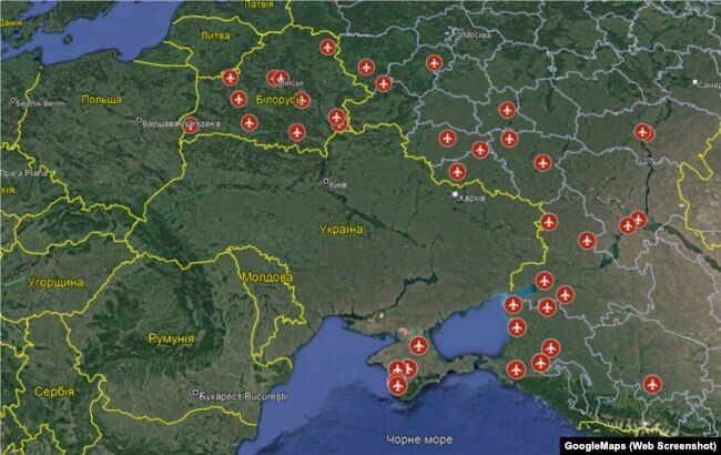 Россия для авианалетов на Украину использует десятки аэродромов, в том числе в Беларуси и Крыму – расследование