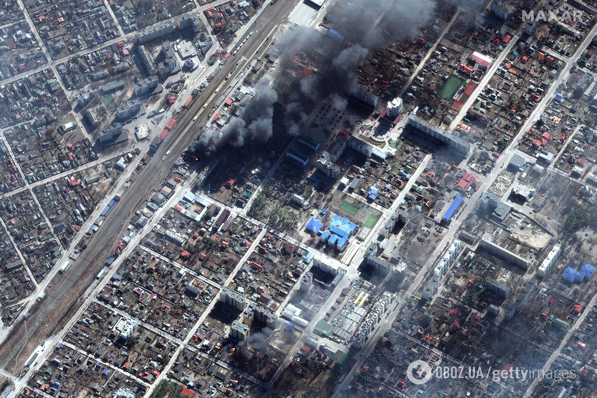У мережі показали супутникові знімки обстріляного ворогом Ірпеня. Фото