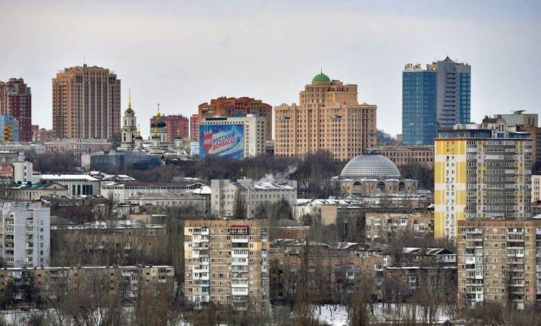 Оккупированный Донецк, который, по версии российских пропагандистов, Украина "обстреливала" восемь лет
