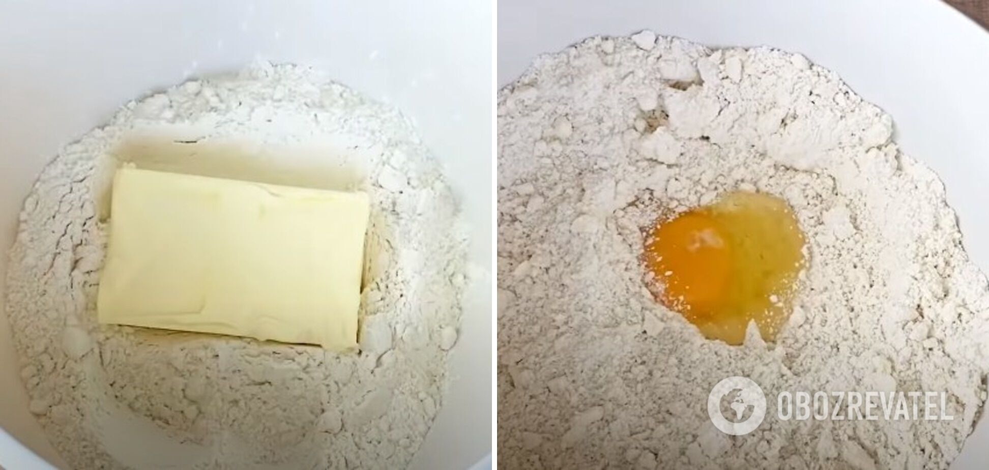 Яйца, сахар и мука для теста 