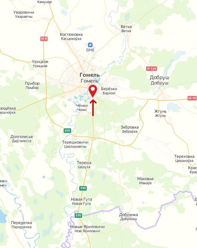 Техніка РФ проїхала Гомелем з боку кордону України
