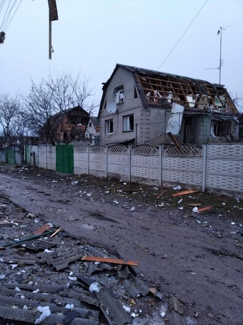 Село после воздушного удара РФ