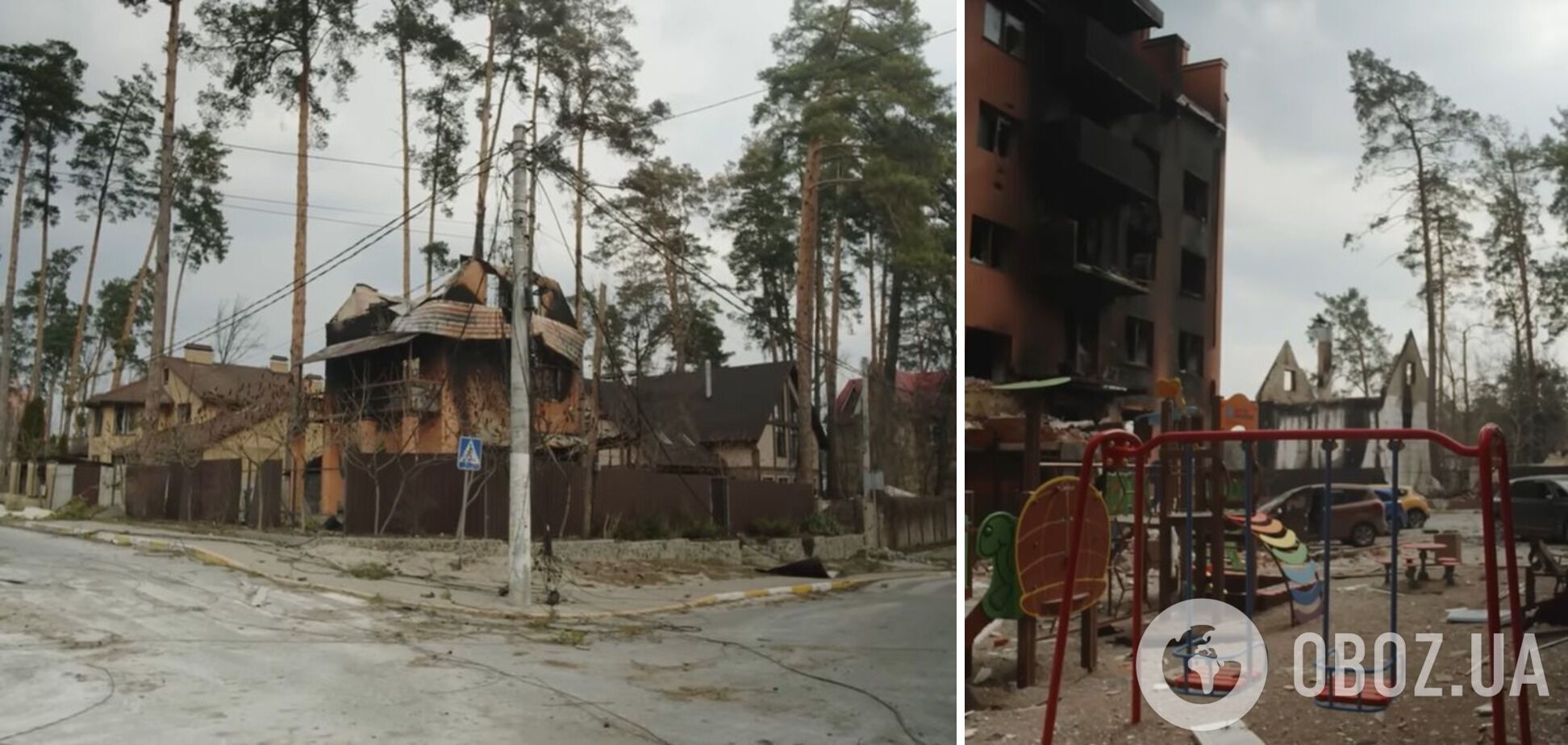 Оккупанты разрушили дома жителей Ирпеня и детские площадки