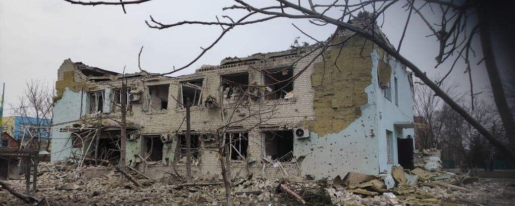Городской совет в Дергачах разрушен