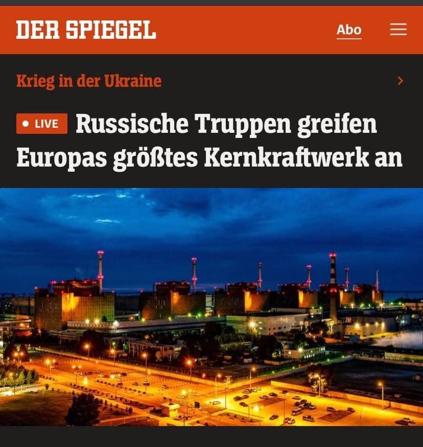 Der Spiegel о пожаре на АЭС.