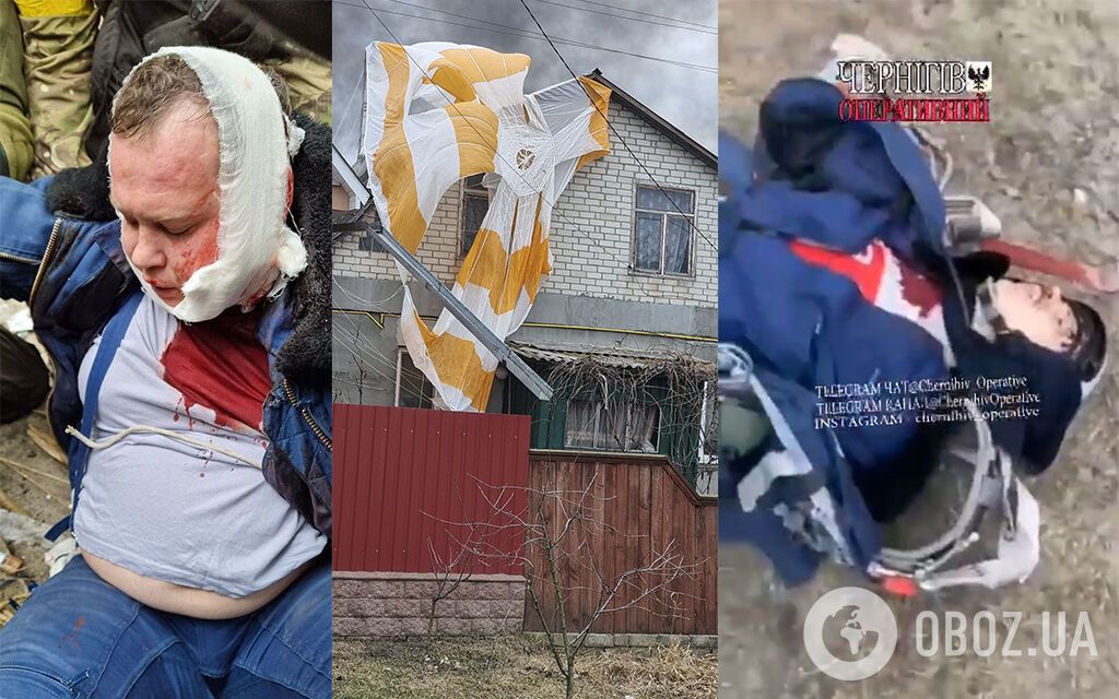 Під Черніговом збили російський літак, який обстрілював житлові будинки: один пілот загинув, другий поранений. Відео