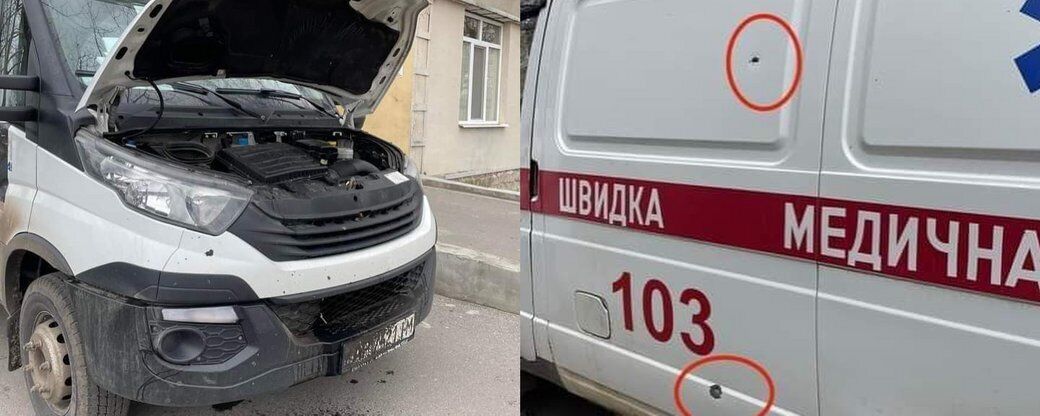 Російські окупанти обстріляли автомобіль швидкої допомоги