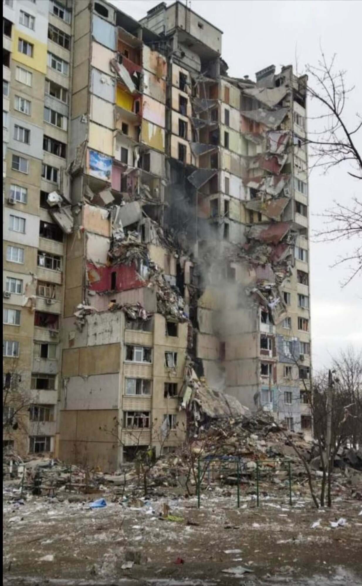 Дом в Харькове, уничтоженній 5 марта авиабомбой