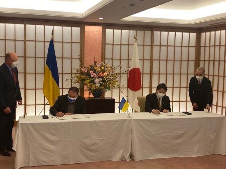 Подписание межправительственного соглашения между Украиной и Японией