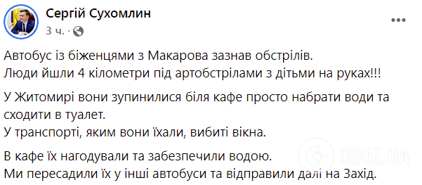 Повідомлення міського голови Житомира