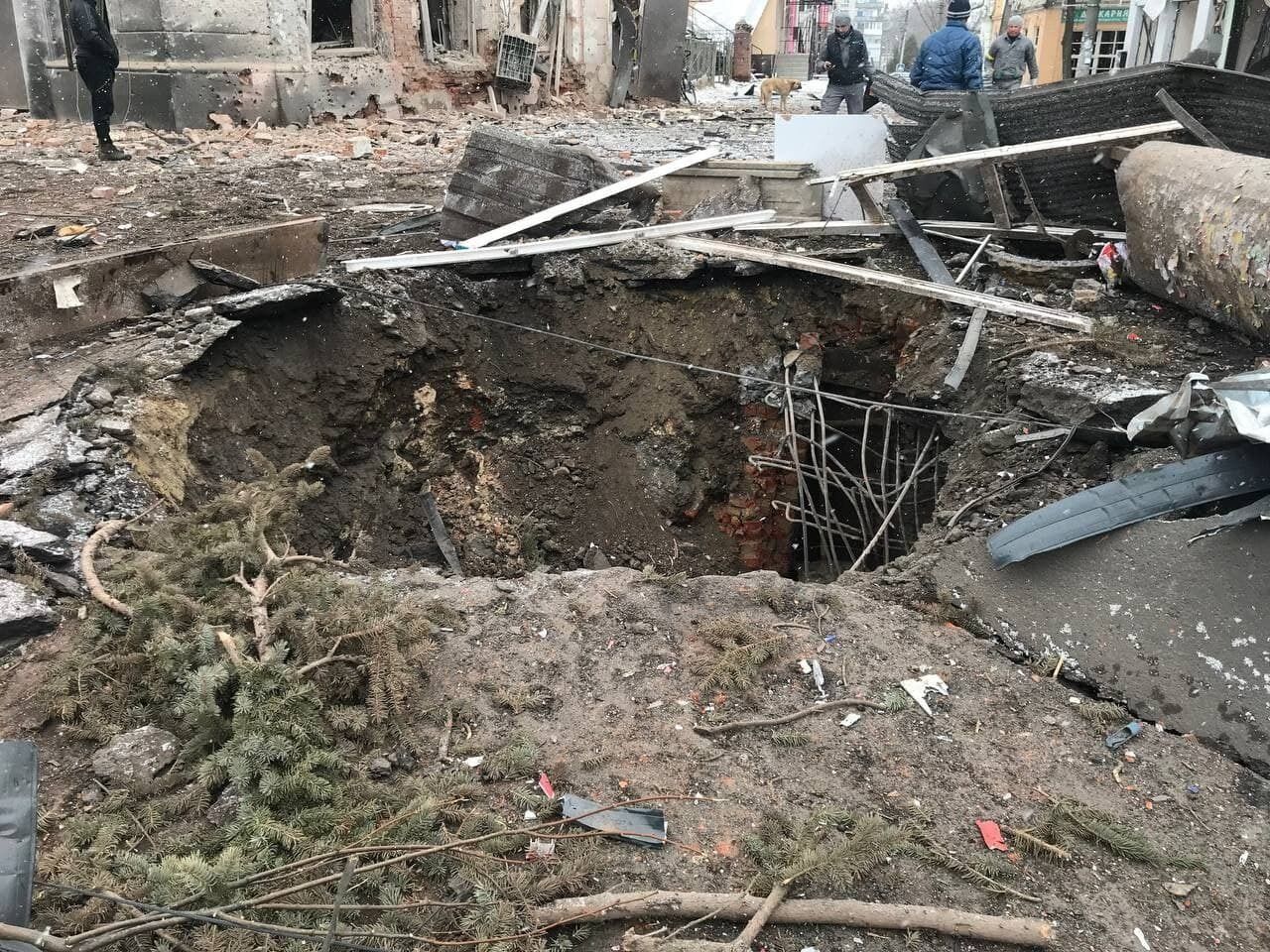 Разрушения в Ахтырке.
