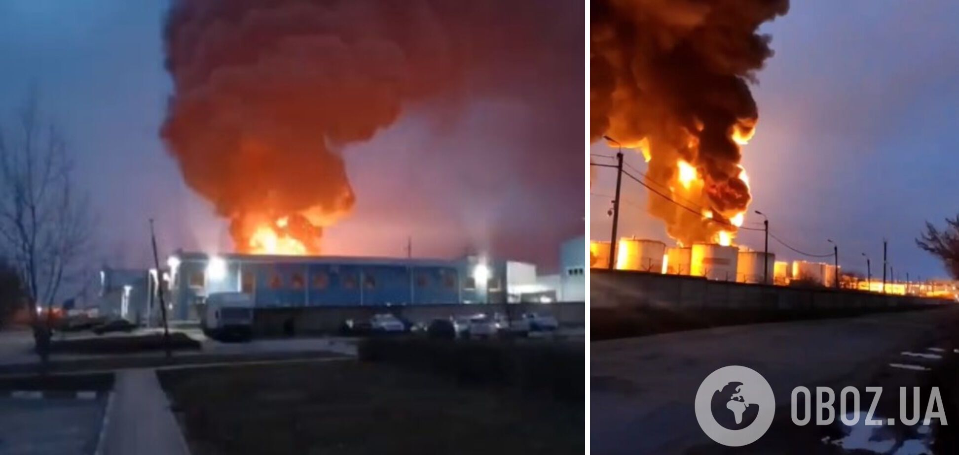 У Бєлгороді спалахнула нафтобаза