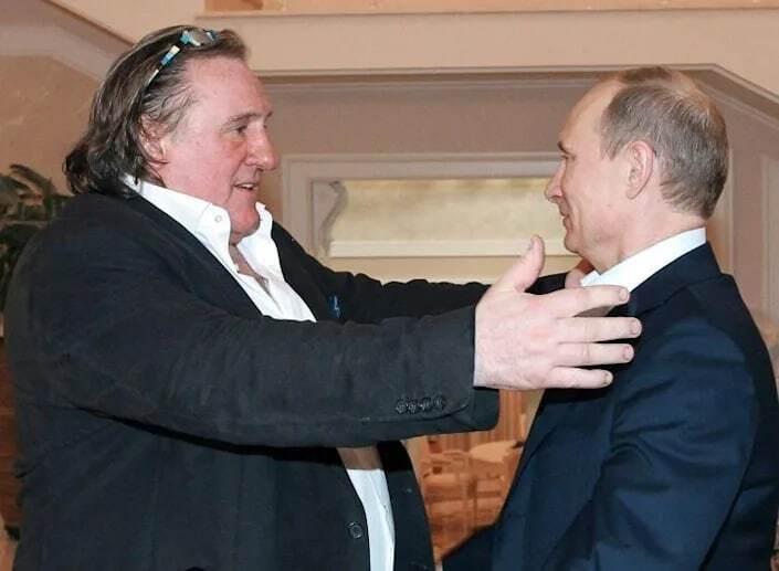 Депардье с Владимиром Путиным.