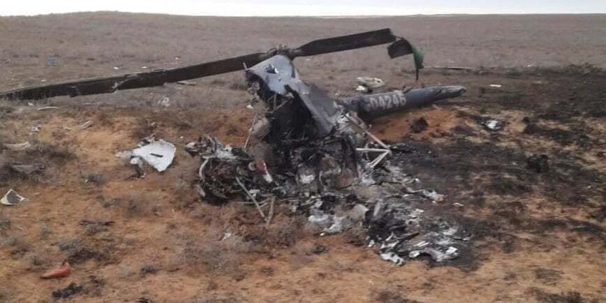 Украинская ПВО сбила российский вертолет Ми-24. Фото