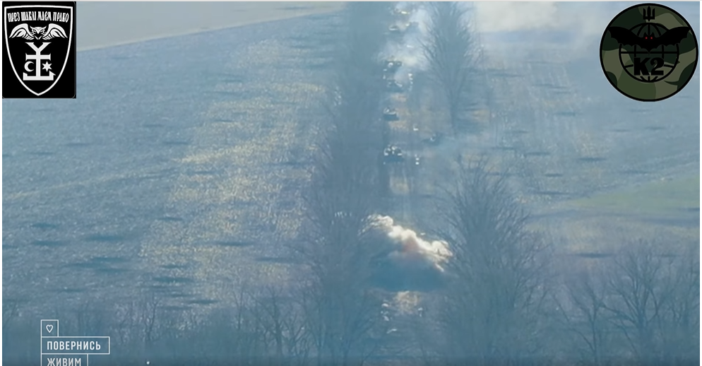 ВСУ уничтожили еще одну колонну оккупантов на Донбассе