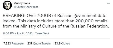 Hakerzy uzyskali dostęp do ponad 700 GB danych rządu rosyjskiego