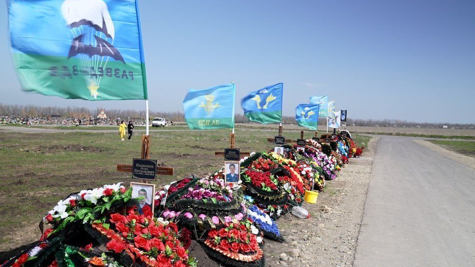 Могили ліквідованих в Україні десантників у Ставрополі