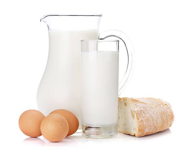 Молоко и яйца для теста