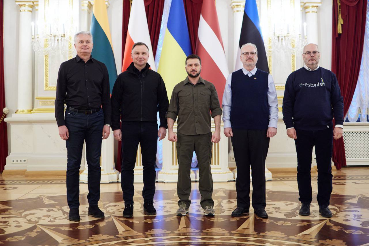 Зеленський зустрівся з лідерами Польщі, Литви, Латвії та Естонії.