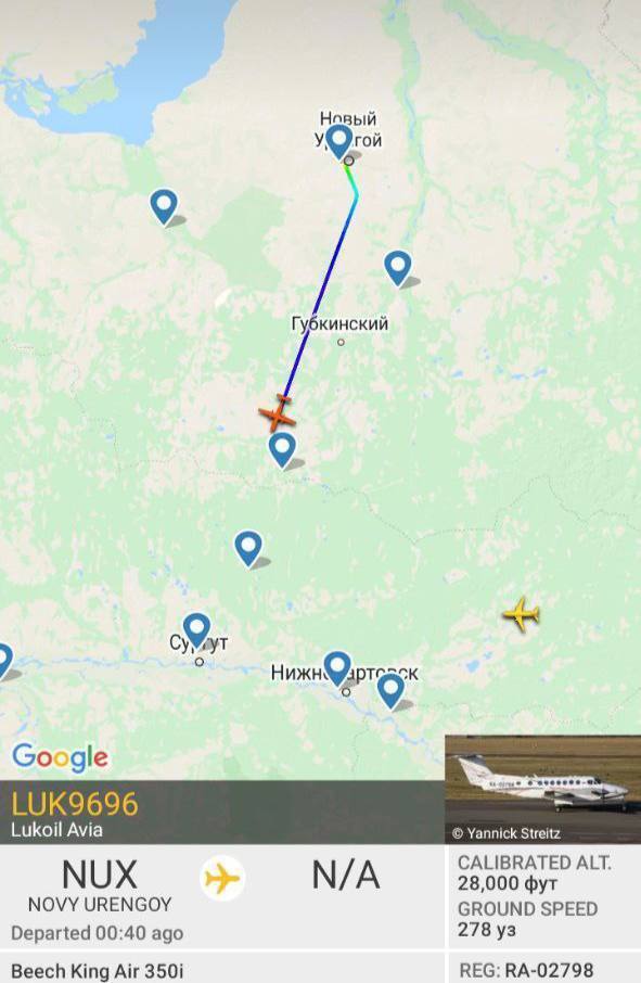 З Москви вилетіли кілька літаків "Газпрому"