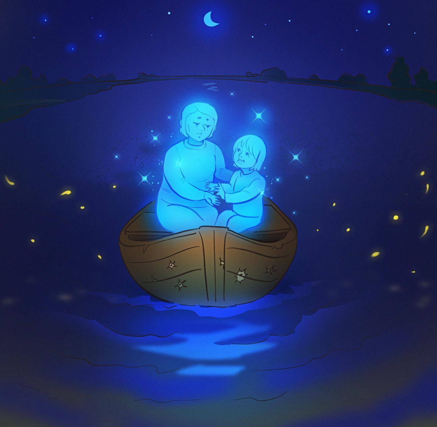 Художниця зобразила історію 4-річного хлопчика Сашi з Київщини.