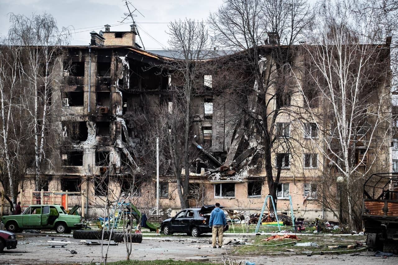 В сети показали последствия прихода "русского мира" в Гостомель. Фото