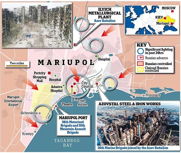 Карта обороны Мариуполя