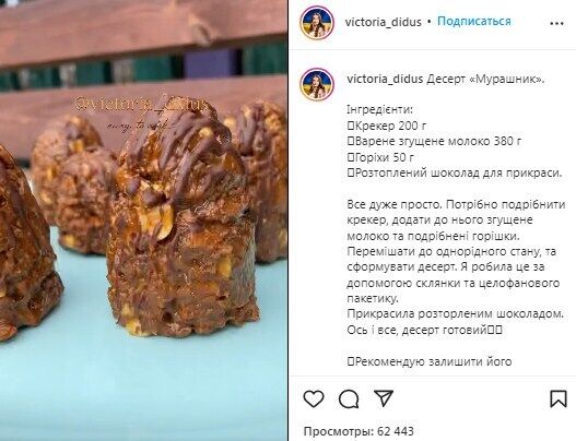 Рецепт пирожного ''Муравейник'' без выпечки