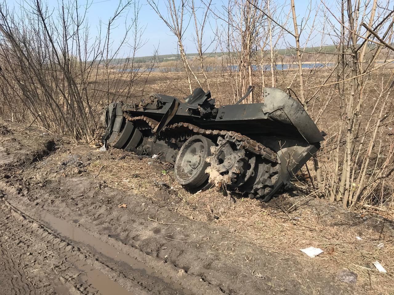 Знищений російський танк.