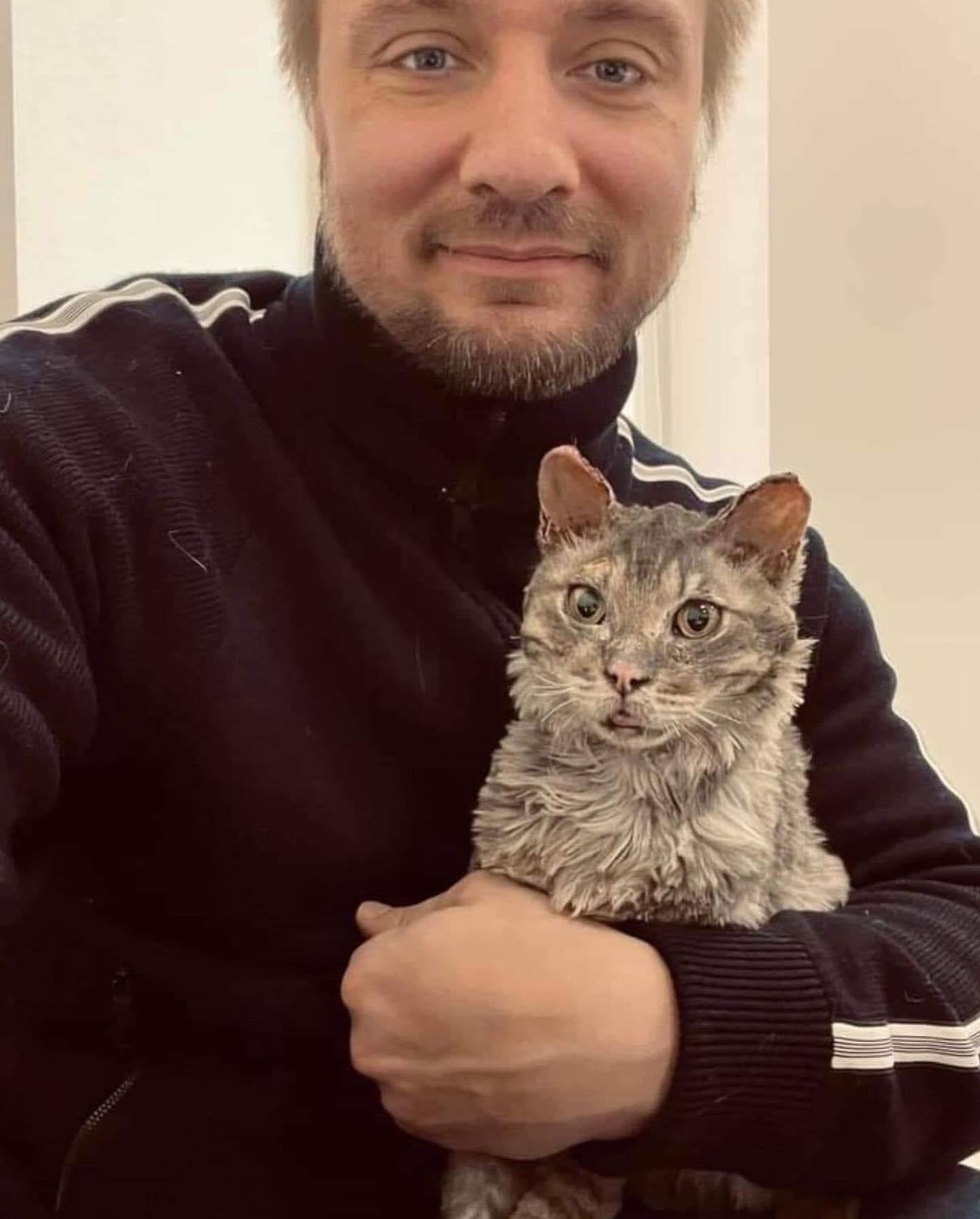 Владимир Крыжановский и кот Феникс из Бучи