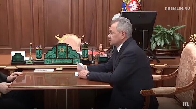 Сергей Шойгу на встрече с Путиным 21 апреля