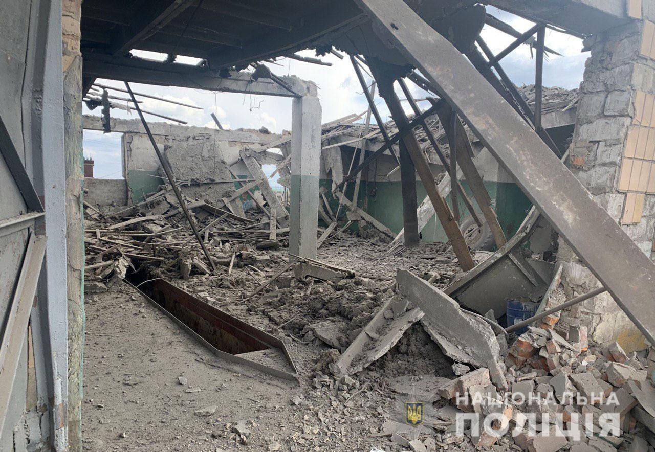 Здание разрушено в результате российского обстрела