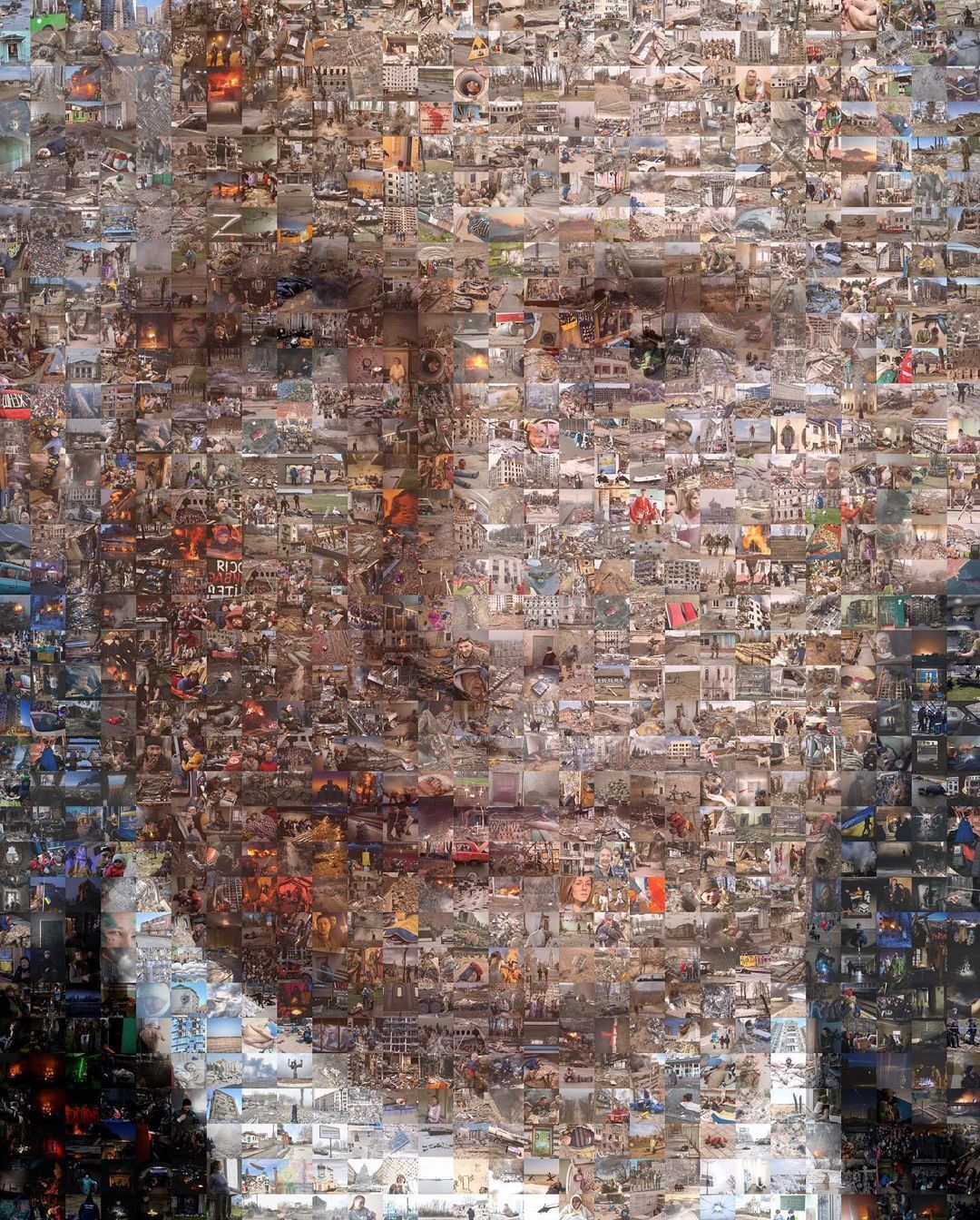 Портрет Путина из фото с войны.