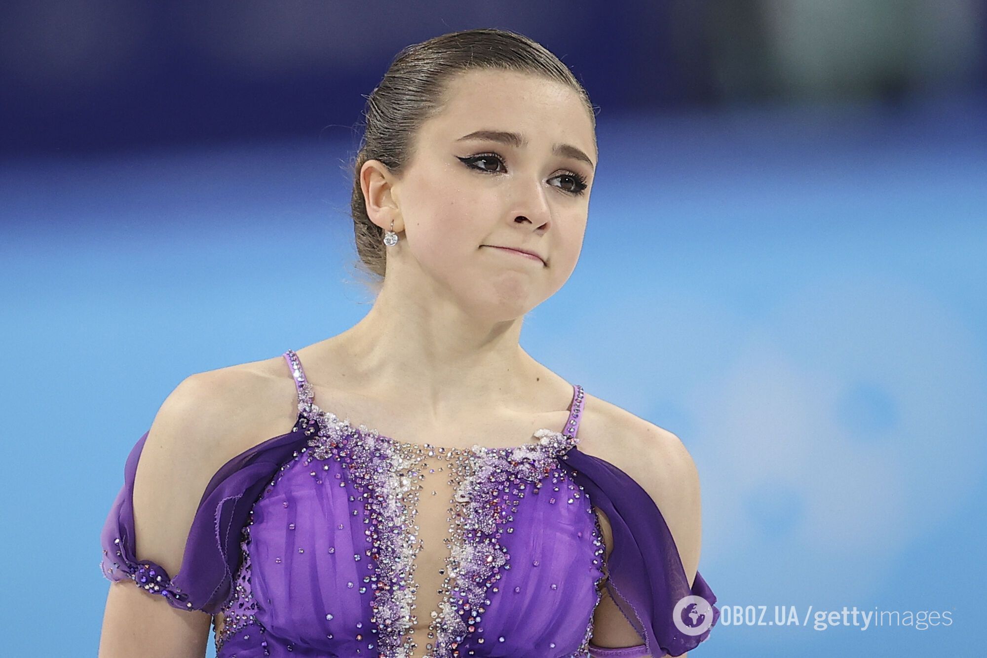 Юная Валиева на Олимпийских играх.