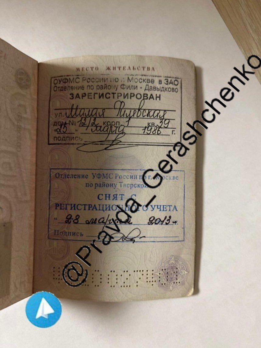 Паспорт Соловйова