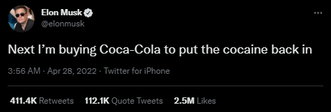 Маск выразил желание купить Coca-Cola