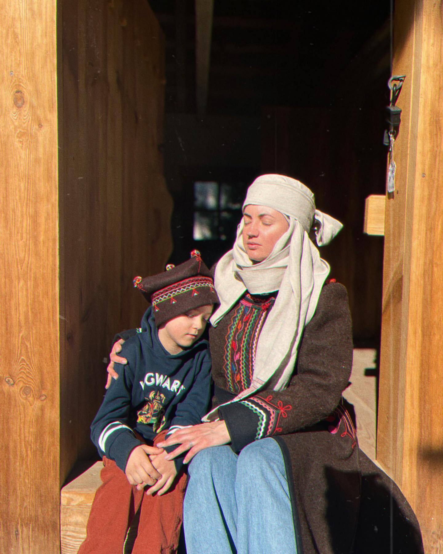 Оля Цибульская со своим 7-летним сыном Нестором.