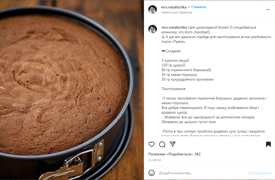 Универсальный рецепт шоколадного бисквита