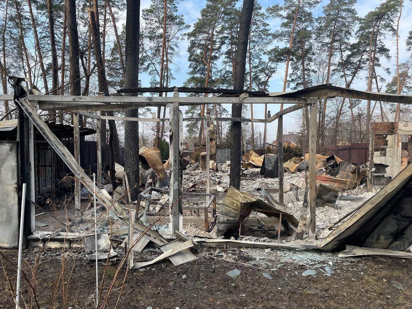 Сгоревший дом Валерия Харчишина.